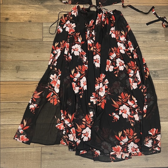 JLUXLABEL Black and Red Floral Dress - Picture 2 of 5